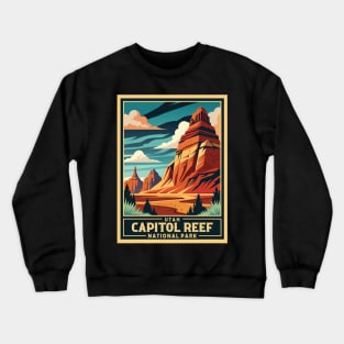 Retro Capitol Reef National Park Crewneck Sweatshirt